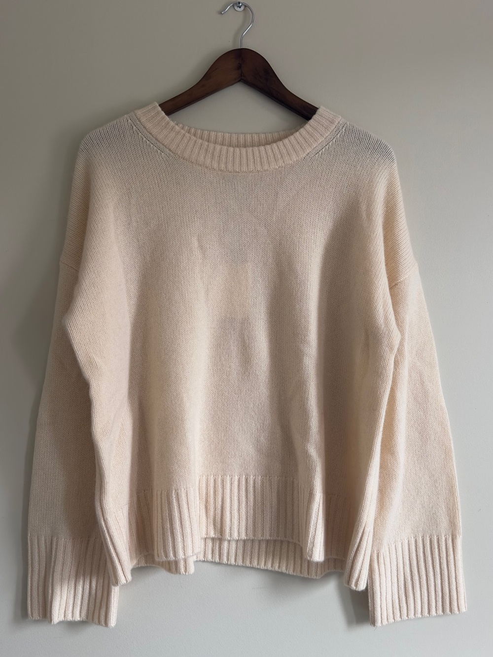 Jason Wu 100% Cashmere Crewneck Sweater in Cream